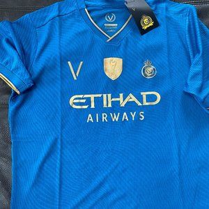 V brand SAUDI ARABIA AL NASSR FC Men's SOCCER JERSEY Sz S,M,L,XL,2XL New w tags